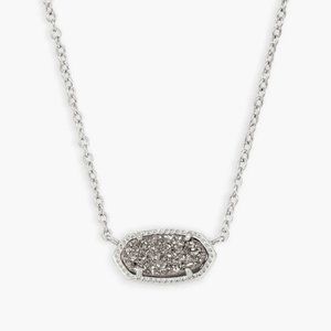 Elisa Pendant Necklace & Earrings KENDRA SCOTT - Silver/ Platinum Drusy
